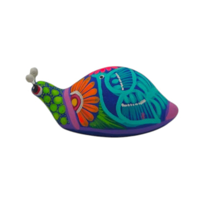 Alebrije Snail Figurine | Colorful Hand-Painted Design