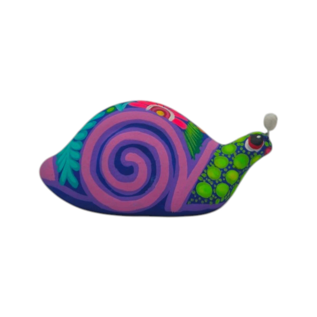 Alebrije Snail Figurine | Colorful Hand-Painted Design