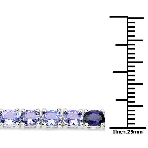 12.04 Carat Genuine Multi Stone .925 Sterling Silver Bracelet