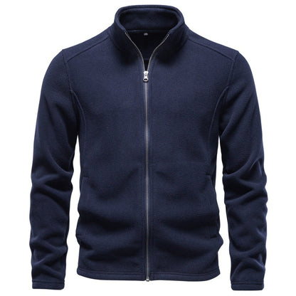 2026 Autumn Winter Foreign Trade Cross-Border Men's Polar Fleece Softshell Jacket European Size Foreign Trade Men's Zip-Up Sweatshirt Top