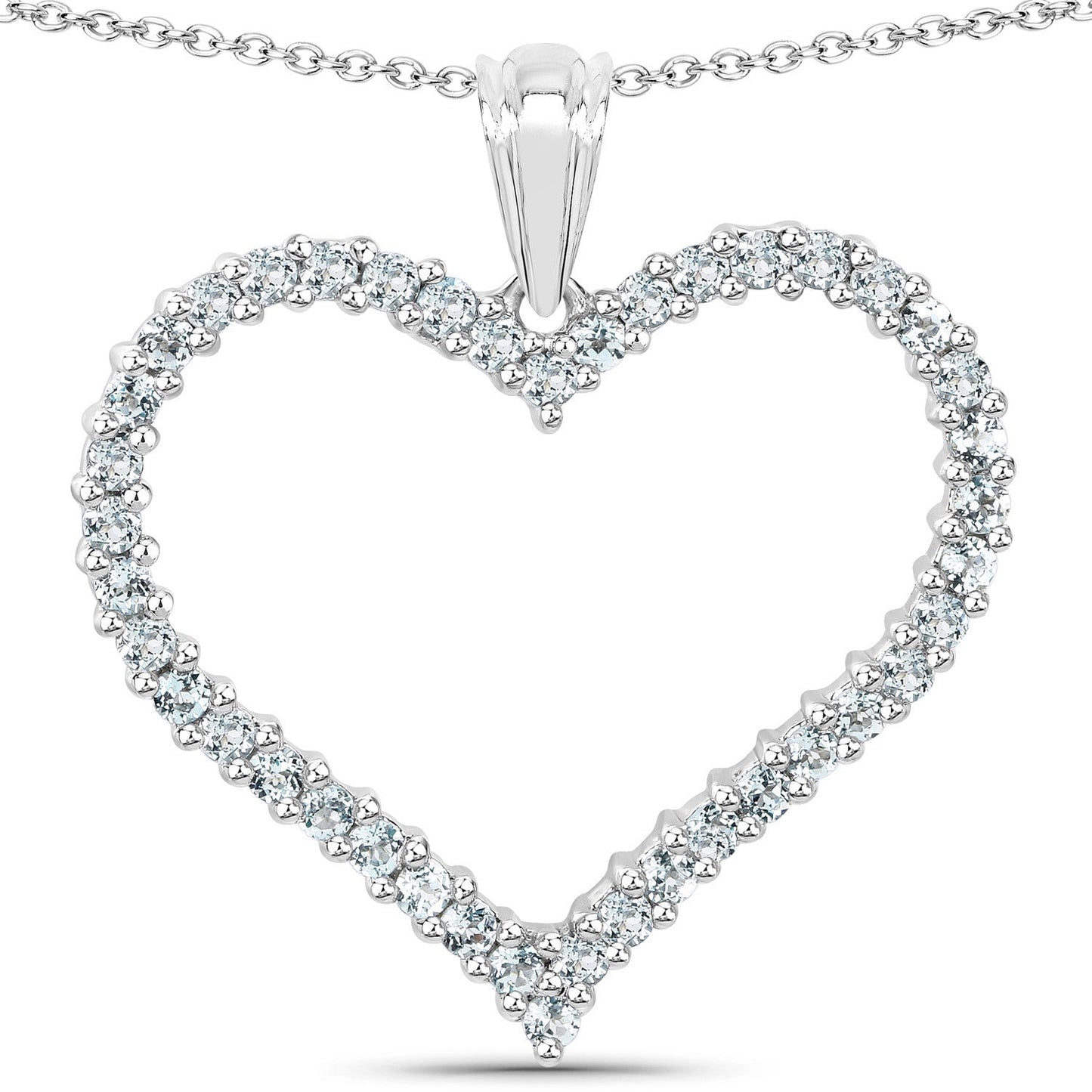 2.10 Carat Genuine Blue Topaz .925 Sterling Silver Pendant
