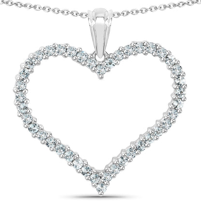 2.10 Carat Genuine Blue Topaz .925 Sterling Silver Pendant