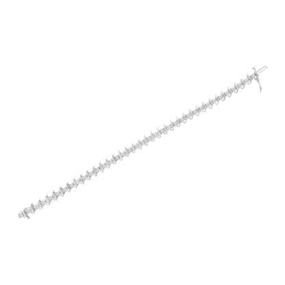 .925 Sterling Silver 1 cttw Prong-Set Diamond Link Bracelet (I-J, I1-I2) - 7.25"