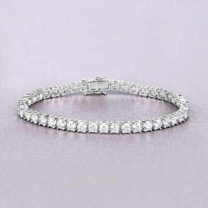 10.00 Carat Lab Grown Diamond 14K White Gold Bracelet