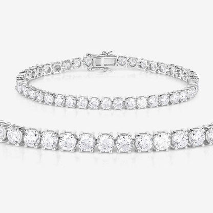 10.00 Carat Lab Grown Diamond 14K White Gold Bracelet