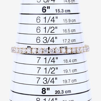 10.00 Carat Lab Grown Diamond 14K Yellow Gold Bracelet