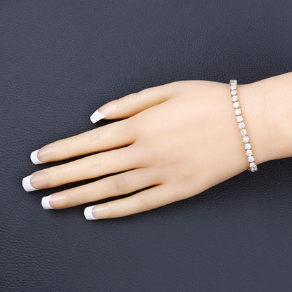 10.00 Carat Lab Grown Diamond 14K Yellow Gold Bracelet
