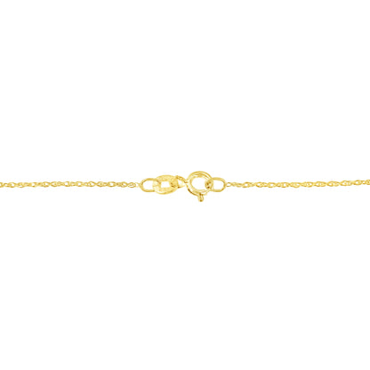 10K Yellow Gold 1/4 cttw Prong Set Round-Cut Diamond Open Heart 18" Pendant Necklace (K-L Color, I1-I2 Clarity)