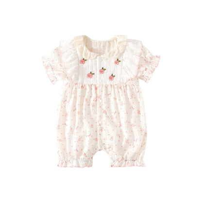 Summer Thin Super Cute Sweet Short-Sleeve RomperCrawling Suit