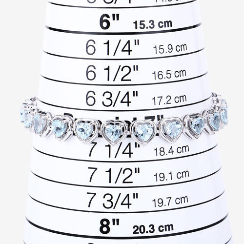 10.50 Carat Genuine Blue Topaz .925 Sterling Silver Bracelet