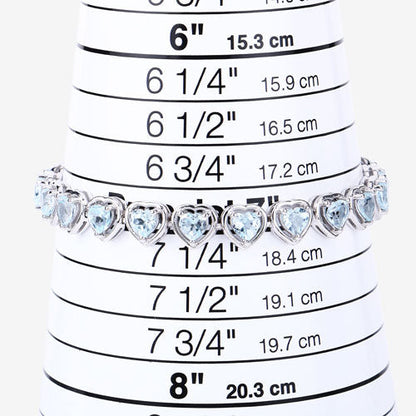 10.50 Carat Genuine Blue Topaz .925 Sterling Silver Bracelet