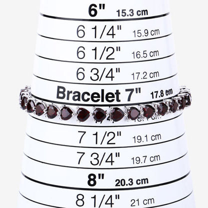 15.50 Carat Genuine Garnet .925 Sterling Silver Bracelet