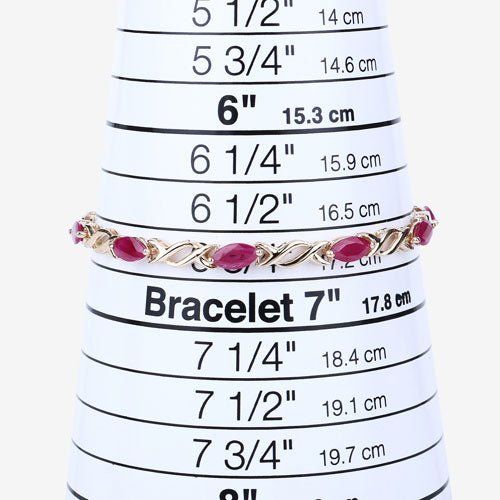 5.00 Carat Genuine Ruby 10K Yellow Gold Bracelet