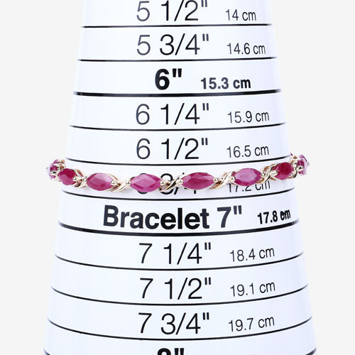 8.00 Carat Genuine Ruby 10K Yellow Gold Bracelet