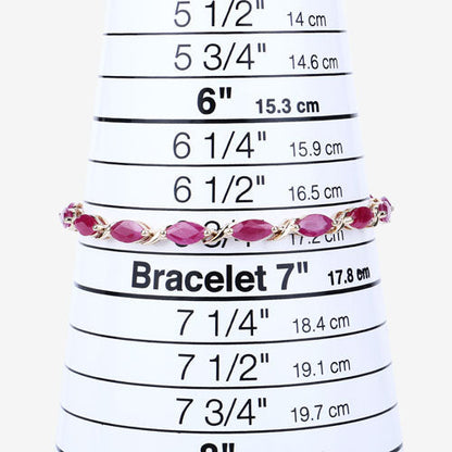 8.00 Carat Genuine Ruby 10K Yellow Gold Bracelet