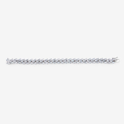 14.11 Carat Genuine Aquamarine .925 Sterling Silver Bracelet