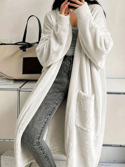 2026 European And American Women's Clothing Amazon Independent Site Velvet Long-Sleeve Fashion Casual Coat Cape Jacket