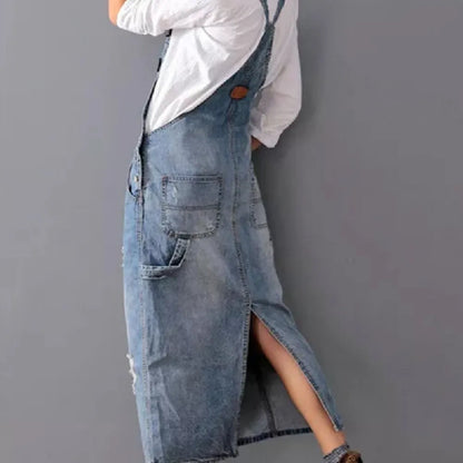 Women's Fashion Denim Strap Skirt