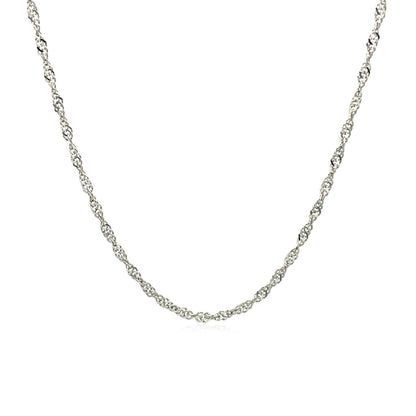 10k White Gold Singapore Chain 1.5mm