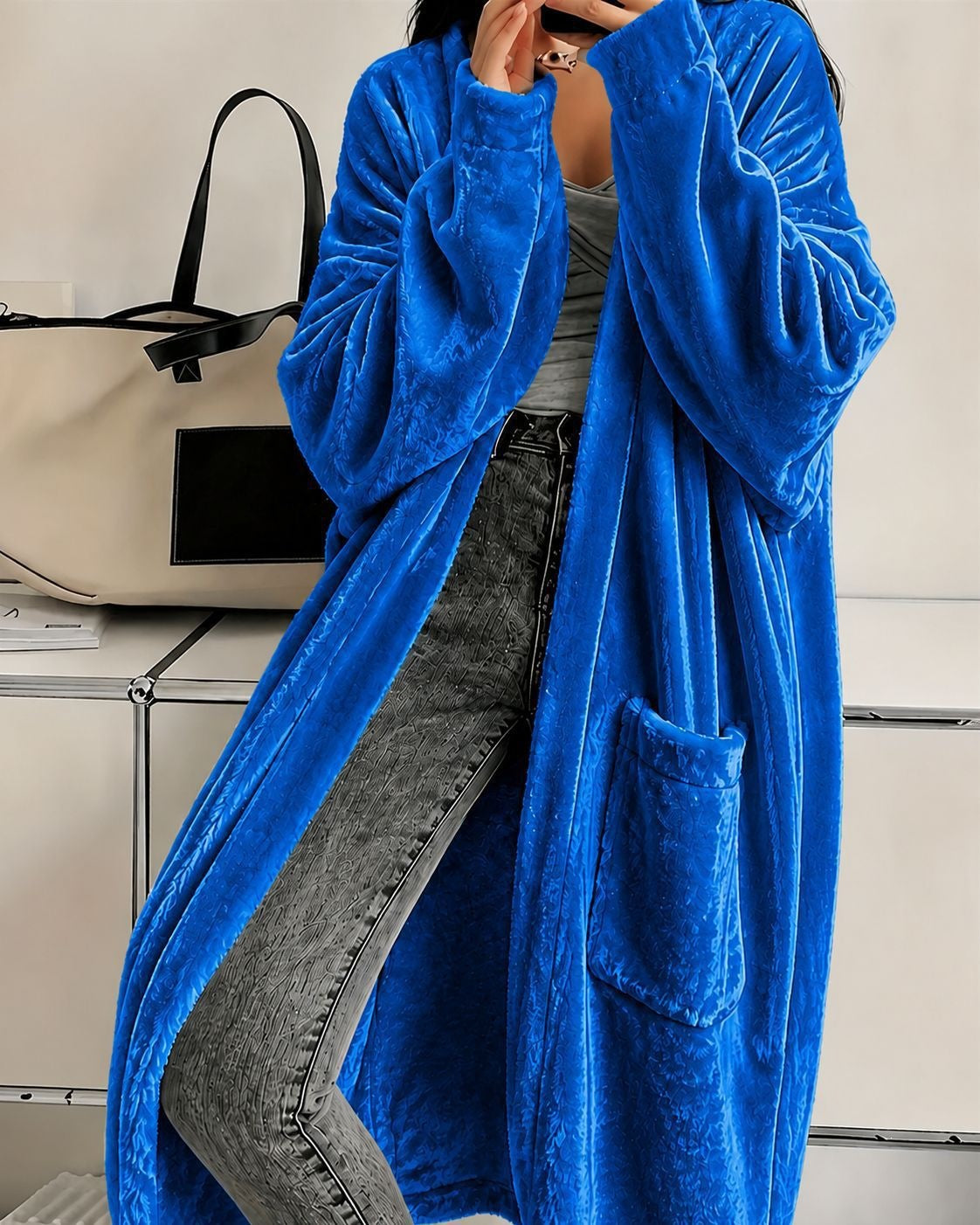 2026 European And American Women's Clothing Amazon Independent Site Velvet Long-Sleeve Fashion Casual Coat Cape Jacket