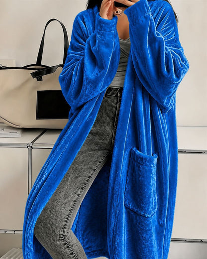 2026 European And American Women's Clothing Amazon Independent Site Velvet Long-Sleeve Fashion Casual Coat Cape Jacket