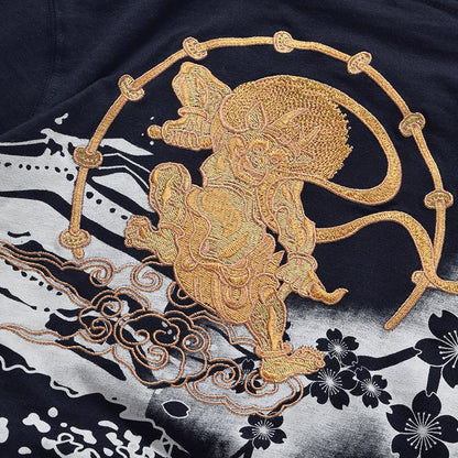 Men's Short Sleeve T-Shirt - Japanese Embroidered Design