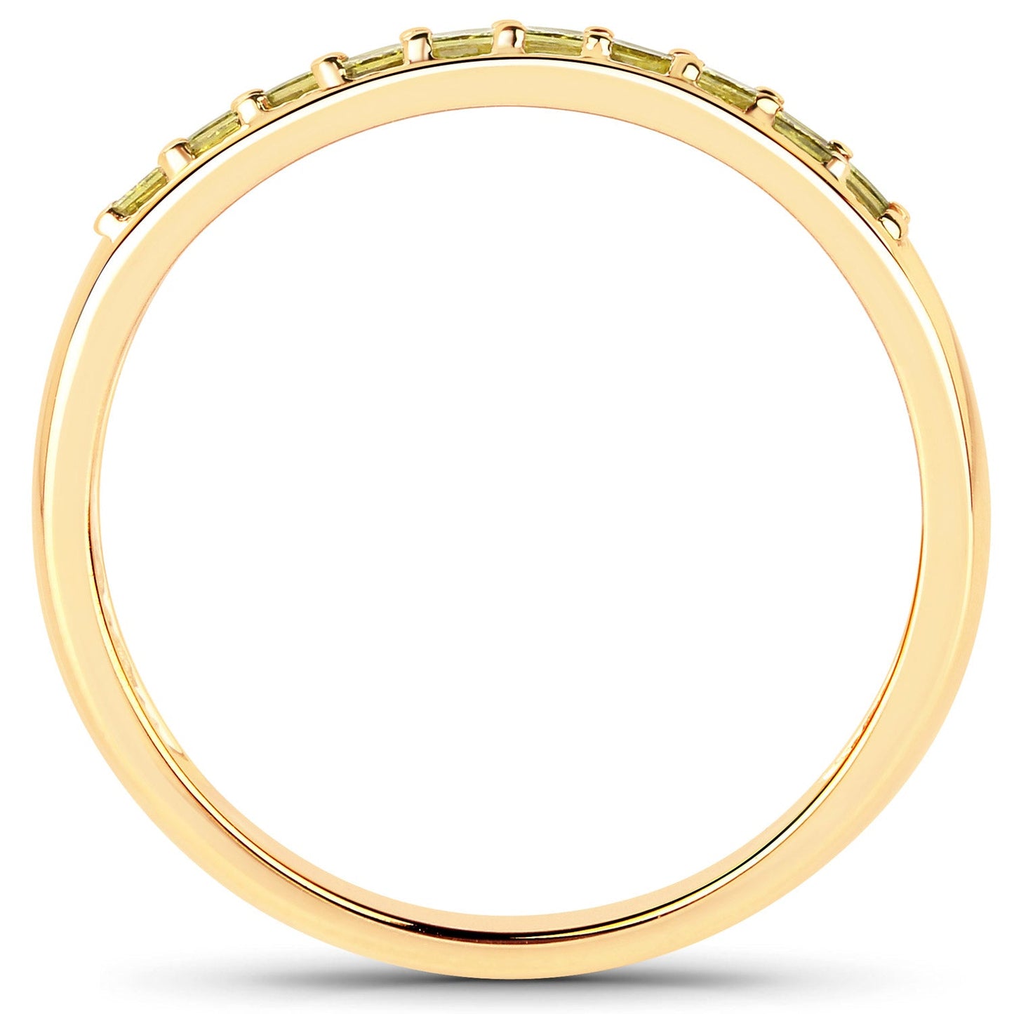 0.27 Carat Genuine Yellow Diamond 14K Yellow Gold Ring (SI1-SI2)
