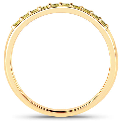 0.27 Carat Genuine Yellow Diamond 14K Yellow Gold Ring (SI1-SI2)
