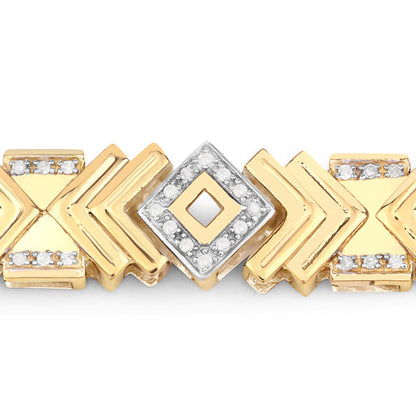 0.98 Carat Genuine White Diamond .925 Sterling Silver Bracelet