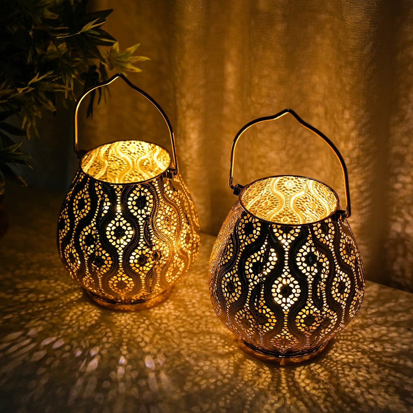 8'' High Battery Powered Cordless Lamp Metal Table Lamps