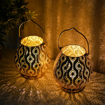 8'' High Battery Powered Cordless Lamp Metal Table Lamps
