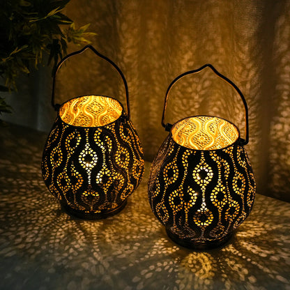 8'' High Battery Powered Cordless Lamp Metal Table Lamps