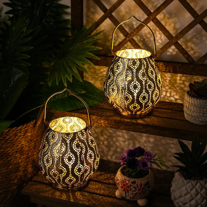 8'' High Battery Powered Cordless Lamp Metal Table Lamps