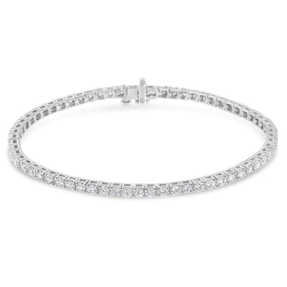 IGI Certified 5.0 Cttw Cut Diamond 14K White Gold Classic 7â€ Tennis Bracelet (H-I Color, I1-I2 Clarity)