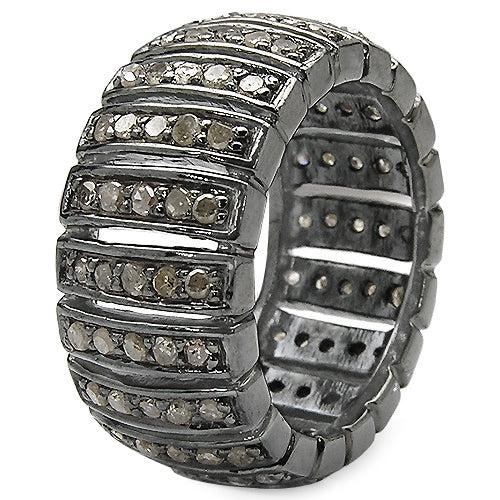 1.25 Carat Genuine TLB Diamond .925 Sterling Silver Ring