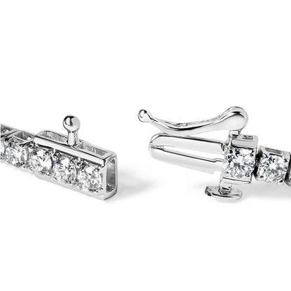 14K White Gold 4.0 Cttw Classic Lab-Grown Diamond Tennis Bracelet (F-G Color, VS2-SI1 Clarity) - 7" Inches