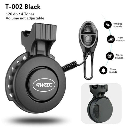 Bike Bell Charging Speaker USB Recharged Mini Electric Bike Horn 4 Modes Cycling Electric Bicycle Accessories For Scooter Electric Bike Horn Cycling Bicycle Scooter Horn Battery Waterproof Bicycle Accessories For Kid