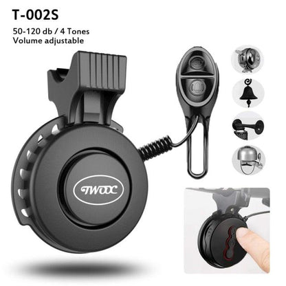 Bike Bell Charging Speaker USB Recharged Mini Electric Bike Horn 4 Modes Cycling Electric Bicycle Accessories For Scooter Electric Bike Horn Cycling Bicycle Scooter Horn Battery Waterproof Bicycle Accessories For Kid