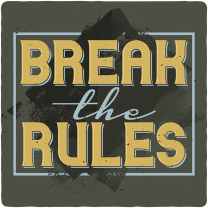Break the Rules Men's Bamboo Viscose/Organic Cotton Short Sleeve Graphic T-Shirt