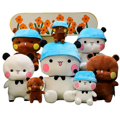 Bubu Dudu Panda Plush Toy Large Couple Cushion