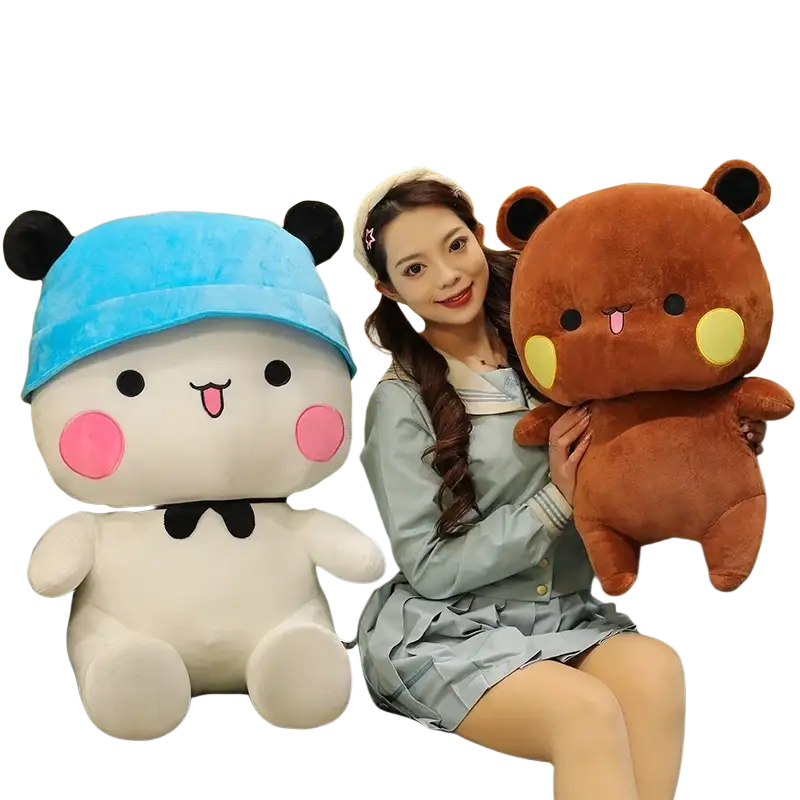 Bubu Dudu Panda Plush Toy Large Couple Cushion