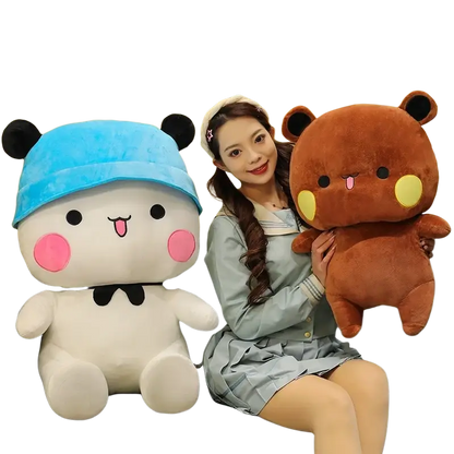 Bubu Dudu Panda Plush Toy Large Couple Cushion