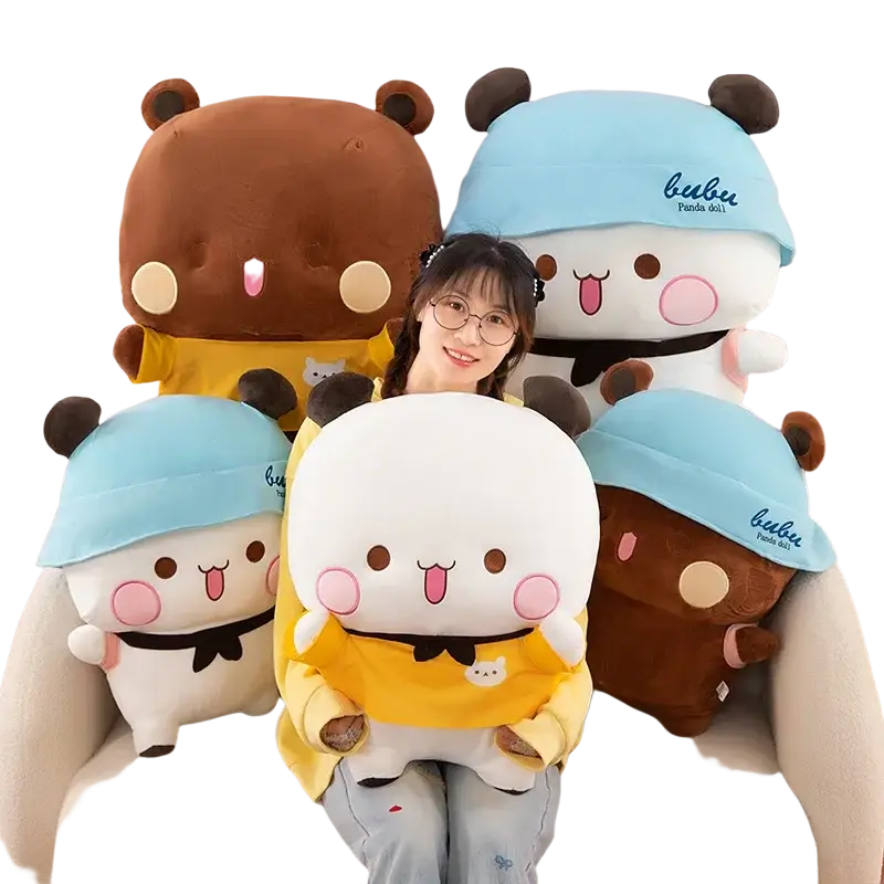 Bubu Dudu Panda Plush Toy Large Couple Cushion