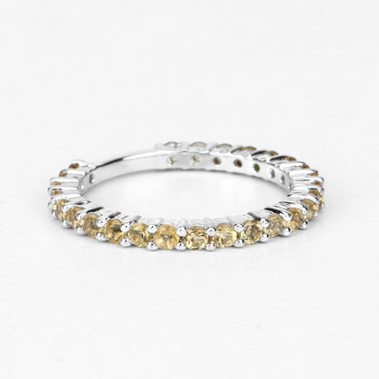 0.81 Carat Genuine Citrine .925 Sterling Silver Ring