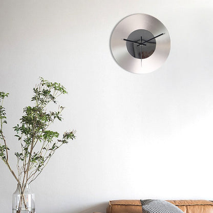 Creative Metal Wall Clock Silver