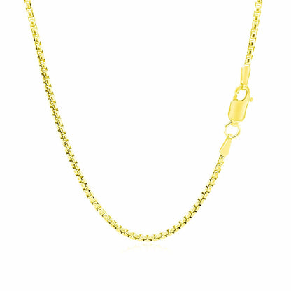 14k Yellow Gold Round Box Chain 1.7mm