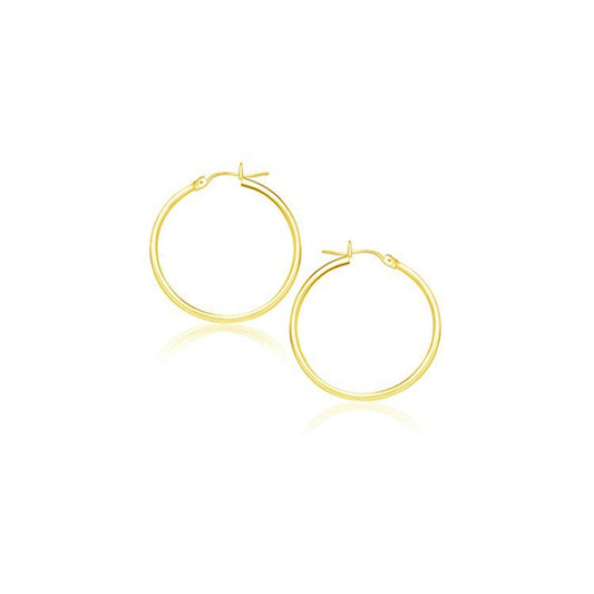Boucles d'oreilles créoles polies en or jaune 14 carats (20 mm)