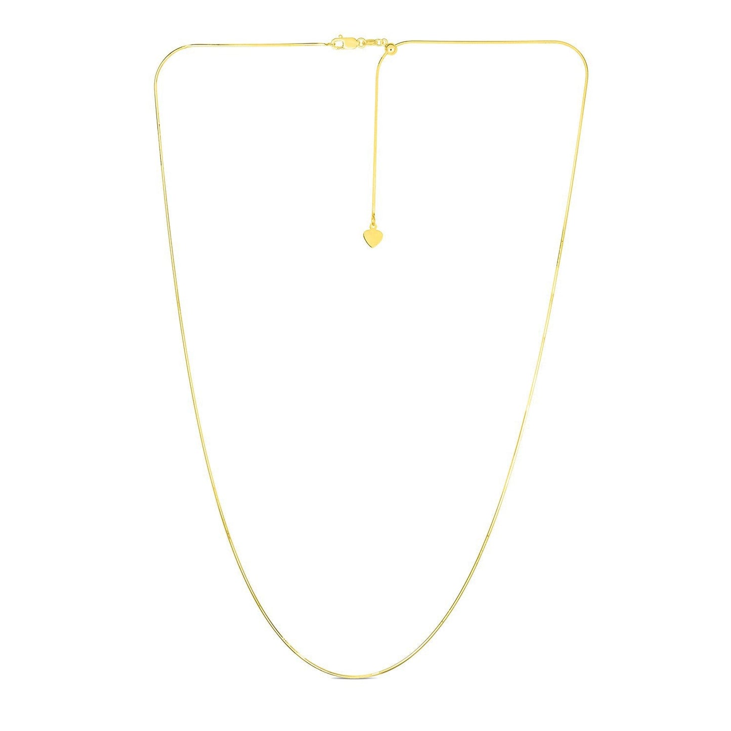 14k Yellow Gold Adjustable Snake Chain 0.85mm