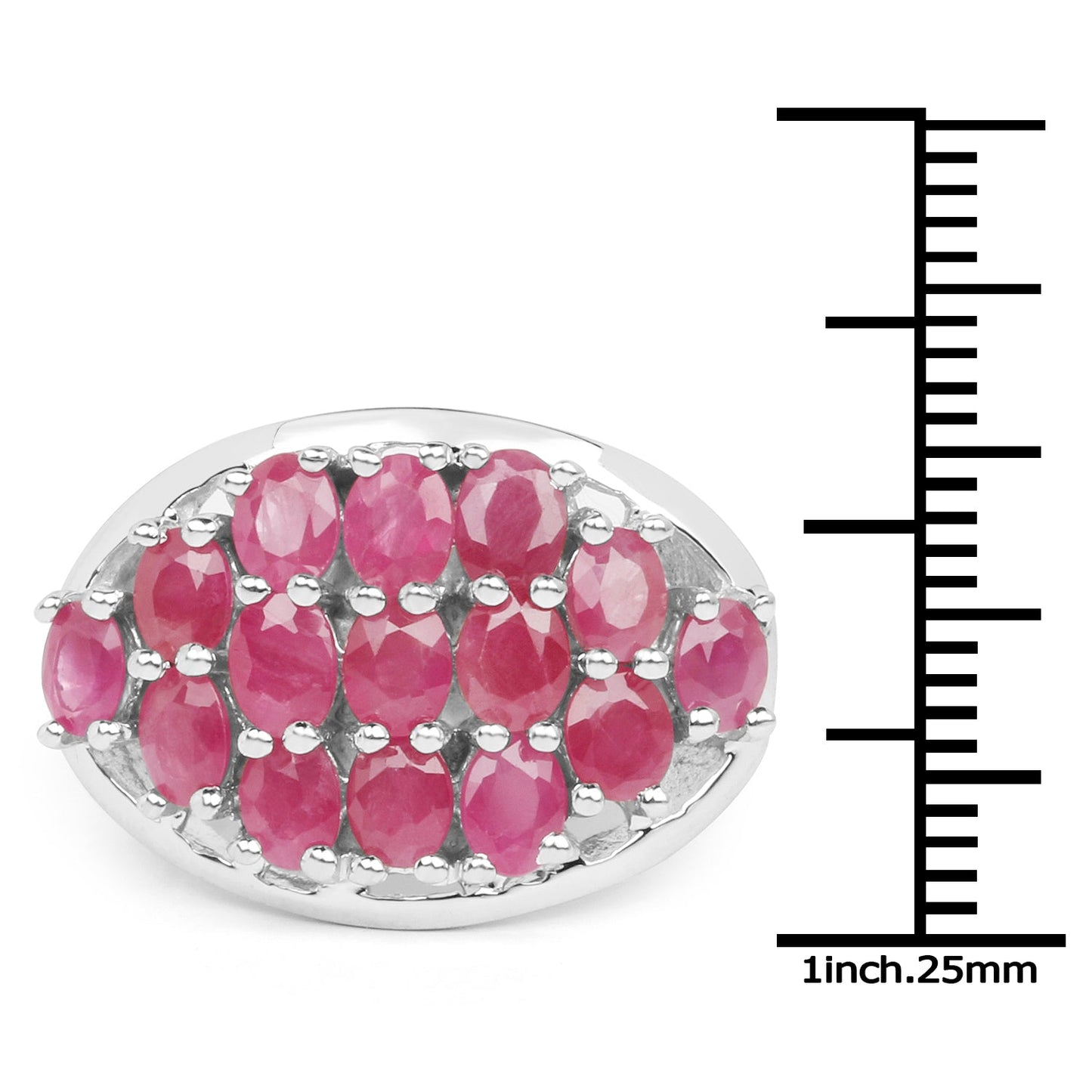 3.00 Carat Genuine Ruby .925 Sterling Silver Ring