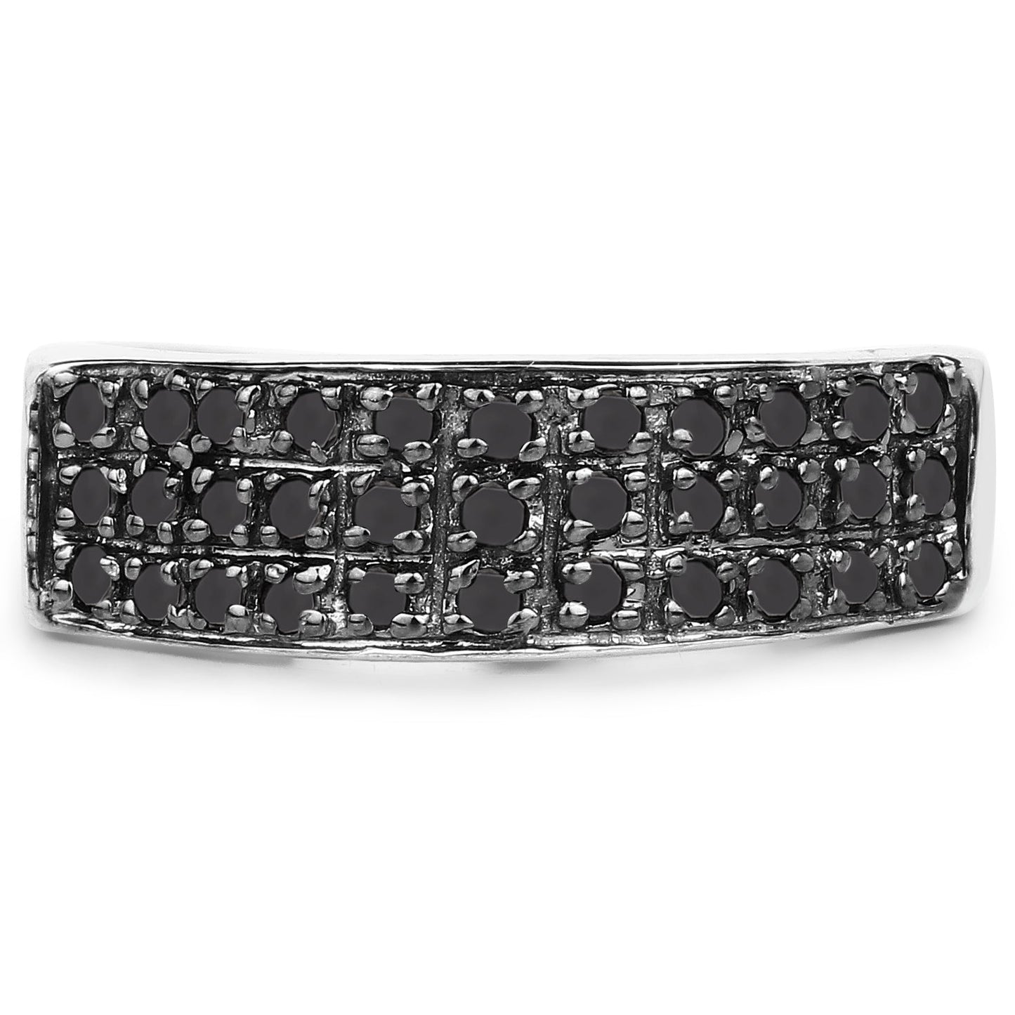 0.35 Carat Genuine Black Diamond .925 Sterling Silver Ring